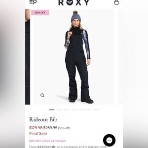Roxy Women’s Ski / Snowboard Pants / Bibs